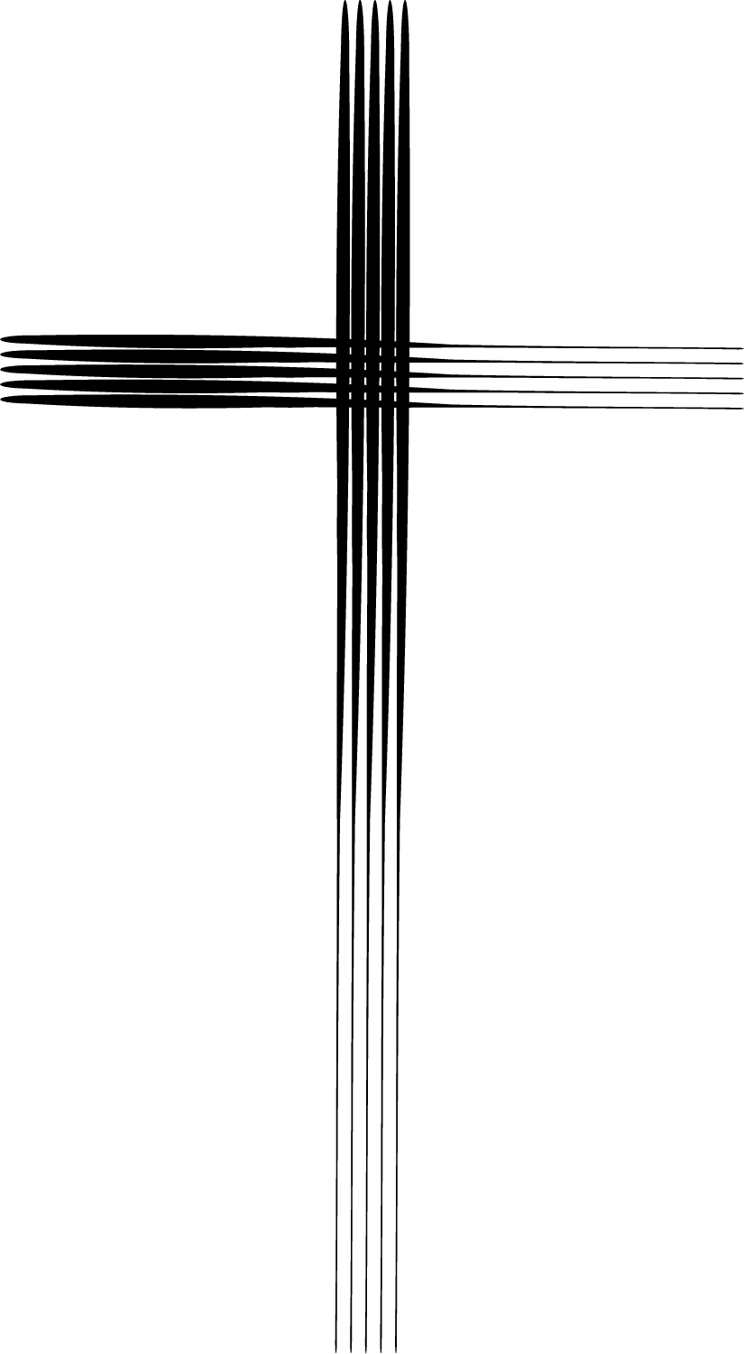 Christian Cross Layered Lines Vector - Image 1
