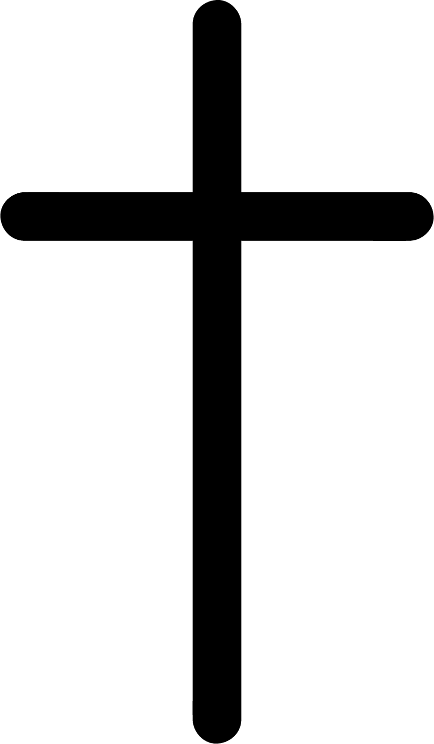 Christian Cross Bold Symbol Vector - Image 1