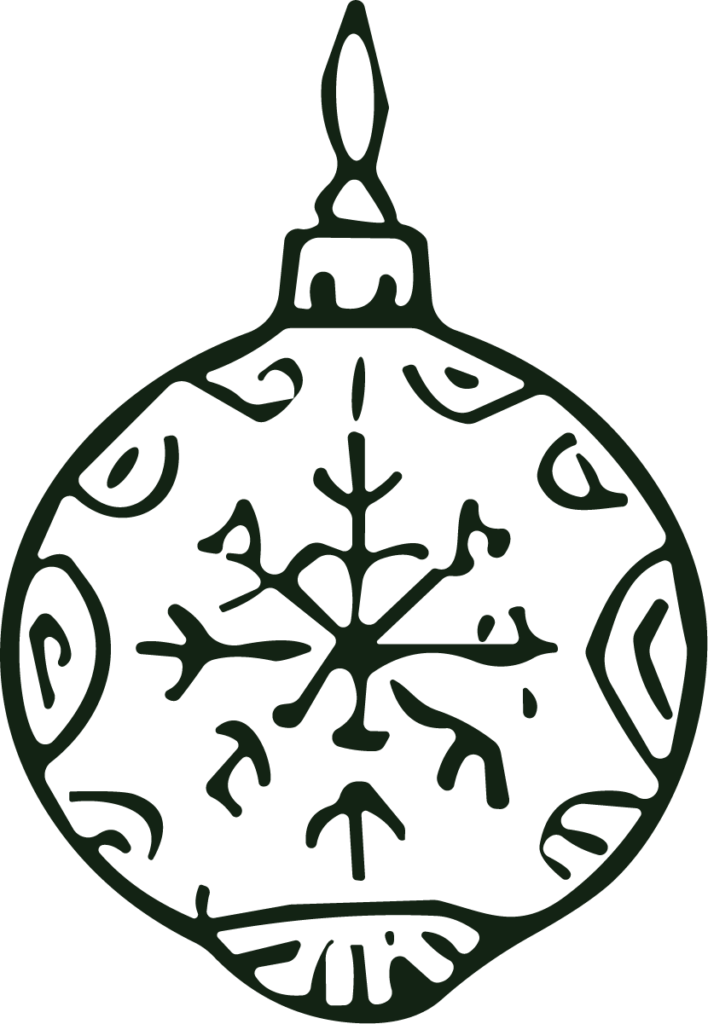 Christmas Ornament SVG Snowflake Bauble Vector