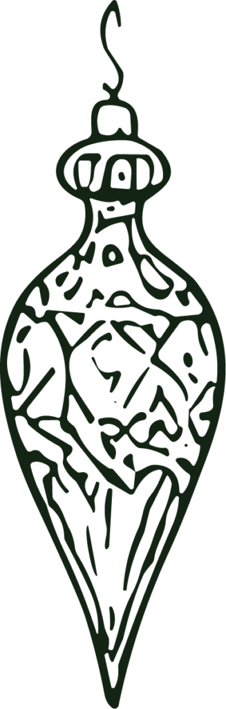Christmas Ornament SVG Sketchy Outline Vector