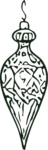Christmas Ornament SVG Sketchy Outline Vector