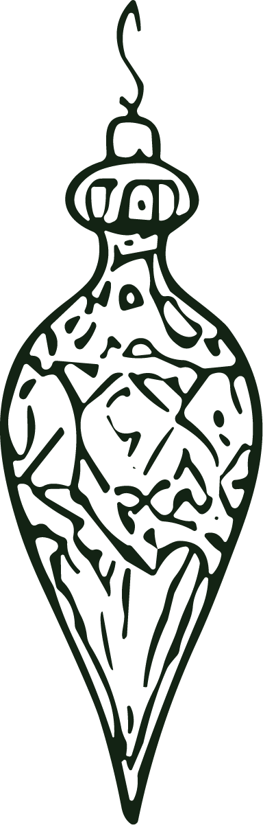Christmas Ornament SVG Sketchy Outline Vector - Image 1