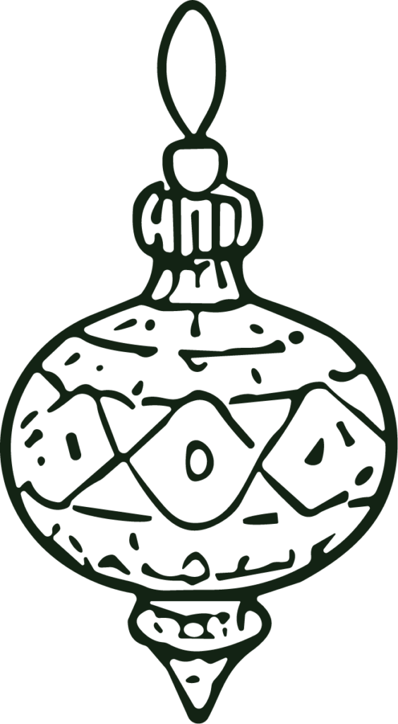 Christmas Ornament SVG Outlined Bauble Vector