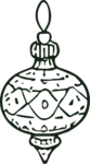Christmas Ornament SVG Outlined Bauble Vector