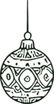 Christmas Ornament SVG Patterned Bauble Vector