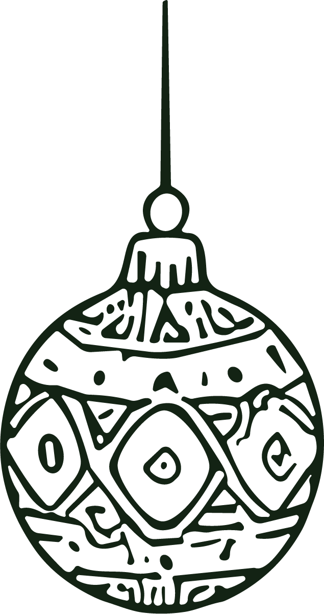 Christmas Ornament SVG Patterned Bauble Vector - Image 1