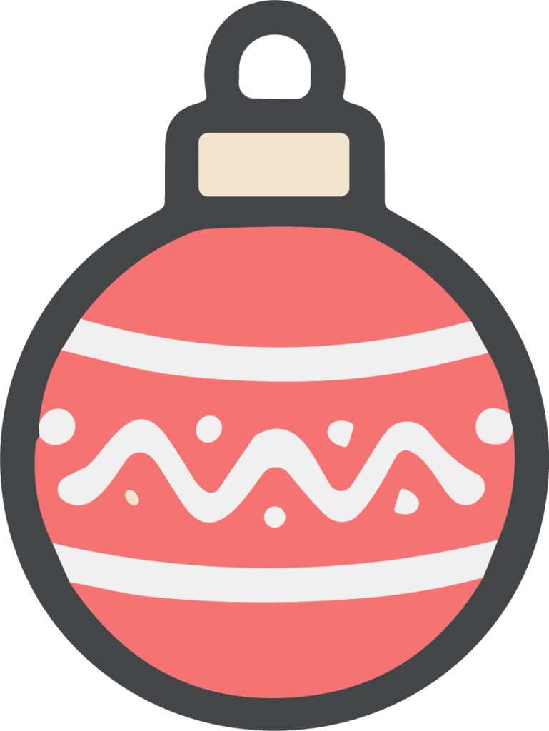 Christmas Ornament SVG Wavy Pattern Vector