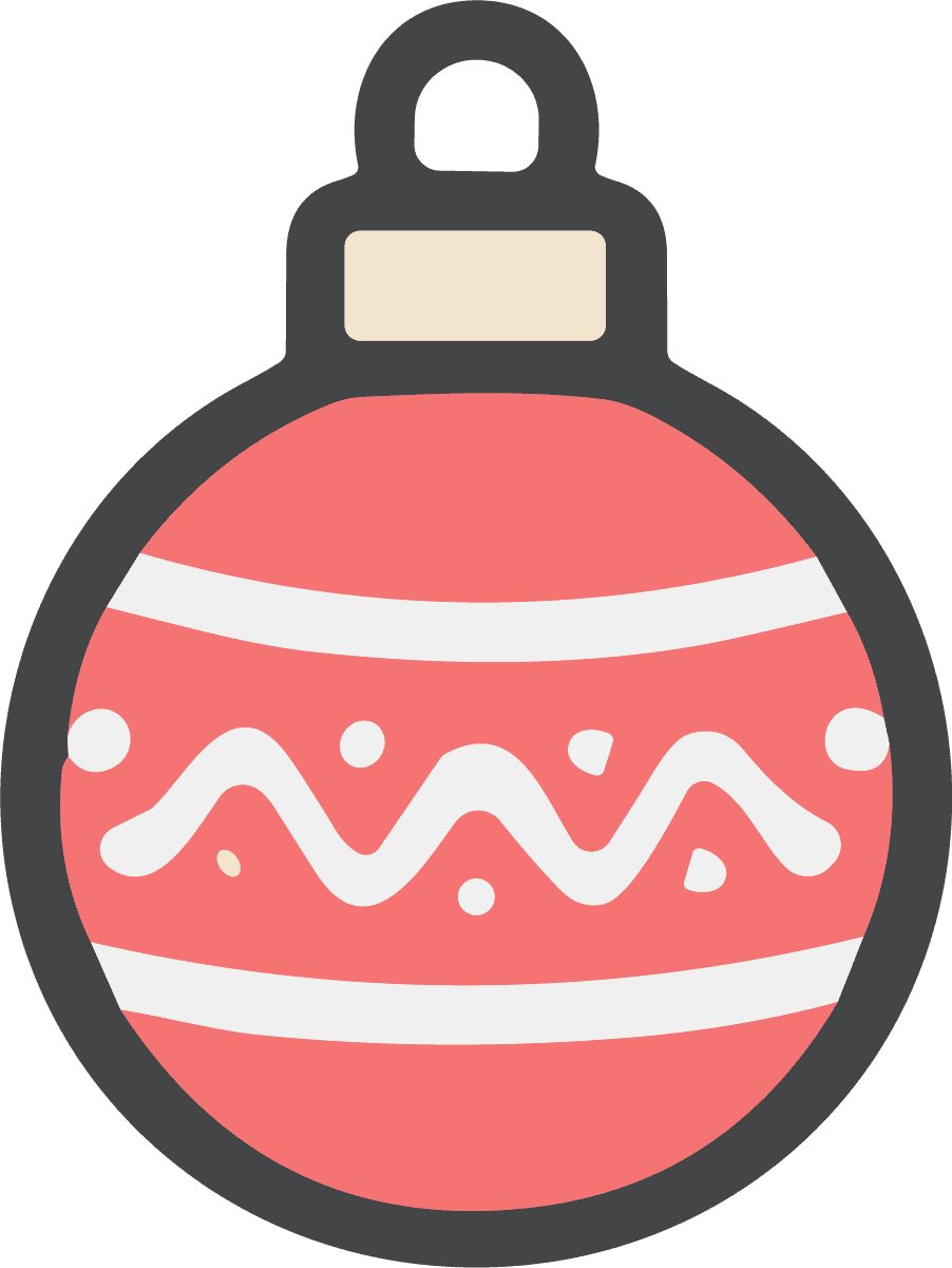 Christmas Ornament SVG Wavy Pattern Vector - Image 1