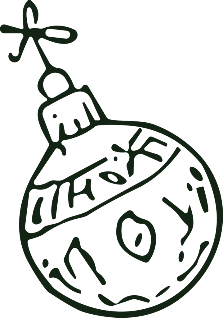 Christmas Ornament SVG Sketchy Outline Vector
