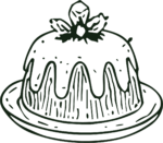 Christmas Pudding SVG Festive Line Sketch Vector