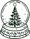 Christmas Snow Globe SVG Festive Outline Vector