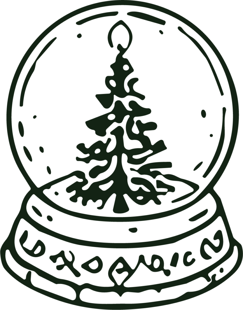 Christmas Snow Globe SVG Festive Outline Vector
