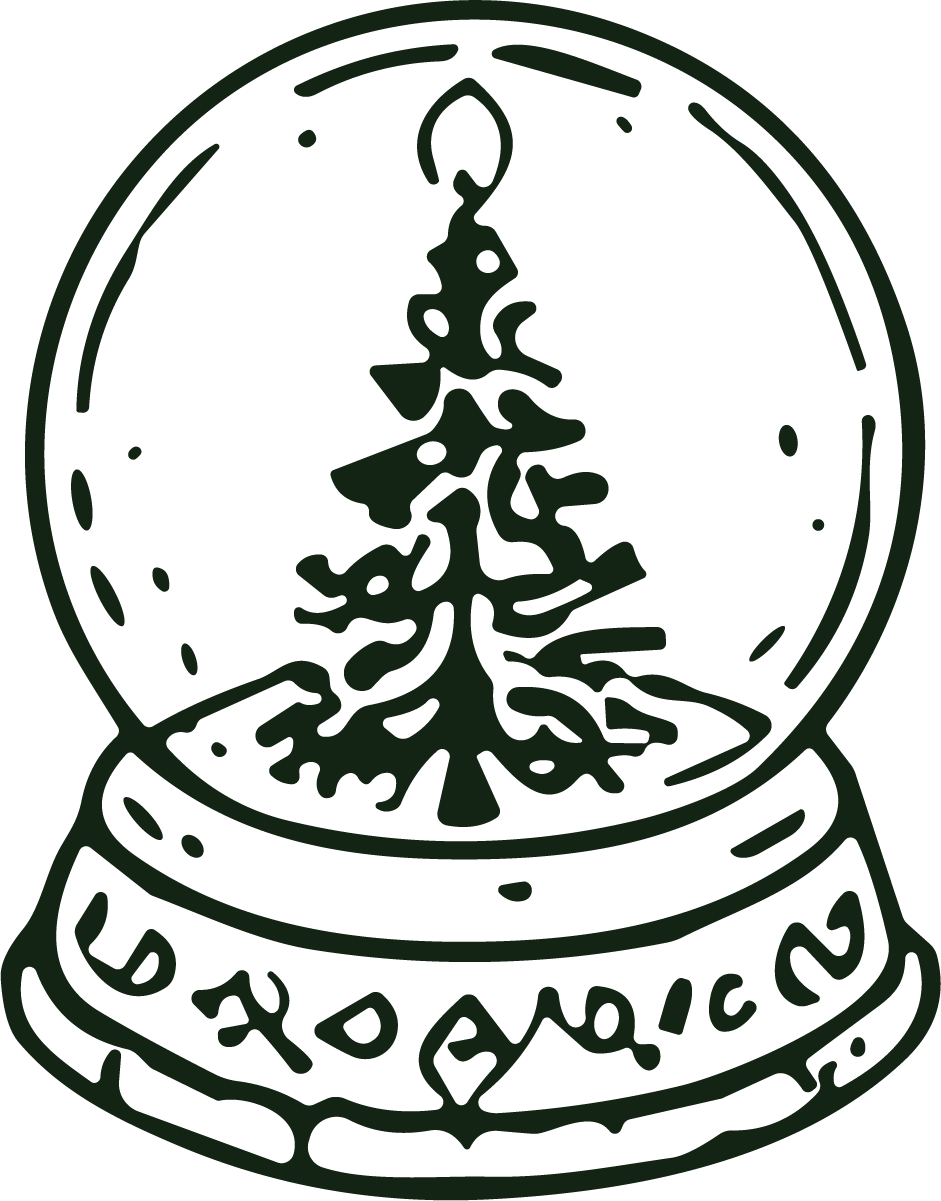 Christmas Snow Globe SVG Festive Outline Vector - Image 1