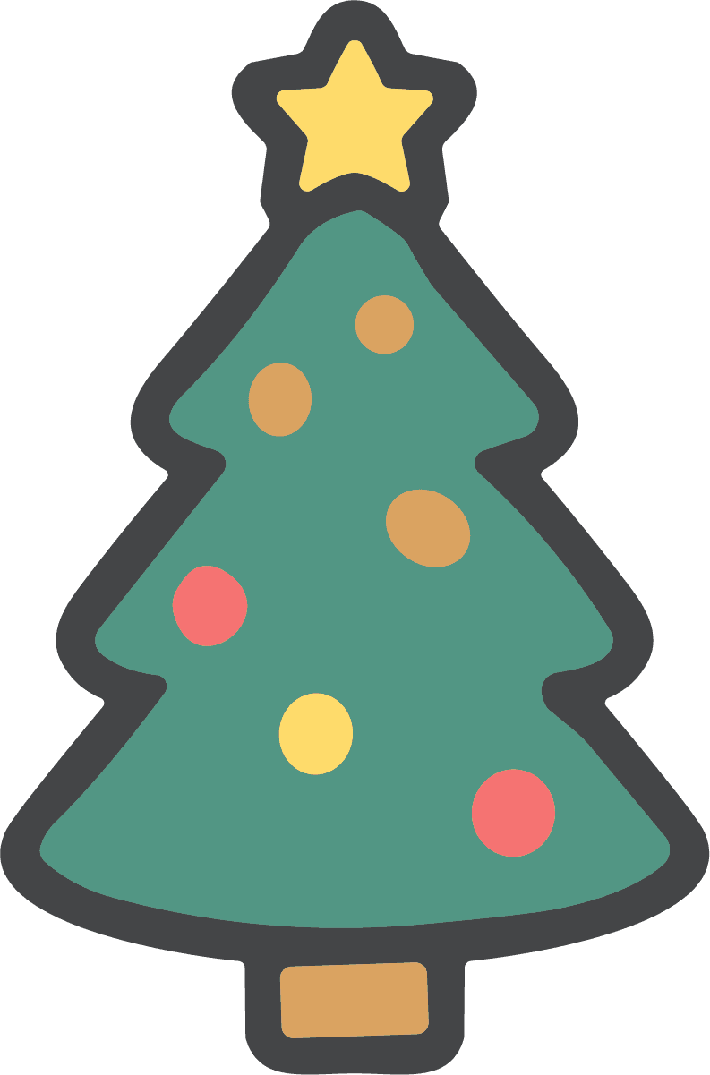 Christmas Tree SVG Cheerful Holiday Vector - Image 1