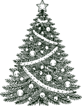Christmas Tree SVG Intricate Ink Sketch Vector