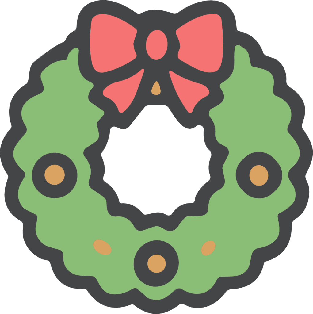 Christmas Wreath SVG Festive Holiday Vector