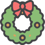 Christmas Wreath SVG Festive Holiday Vector