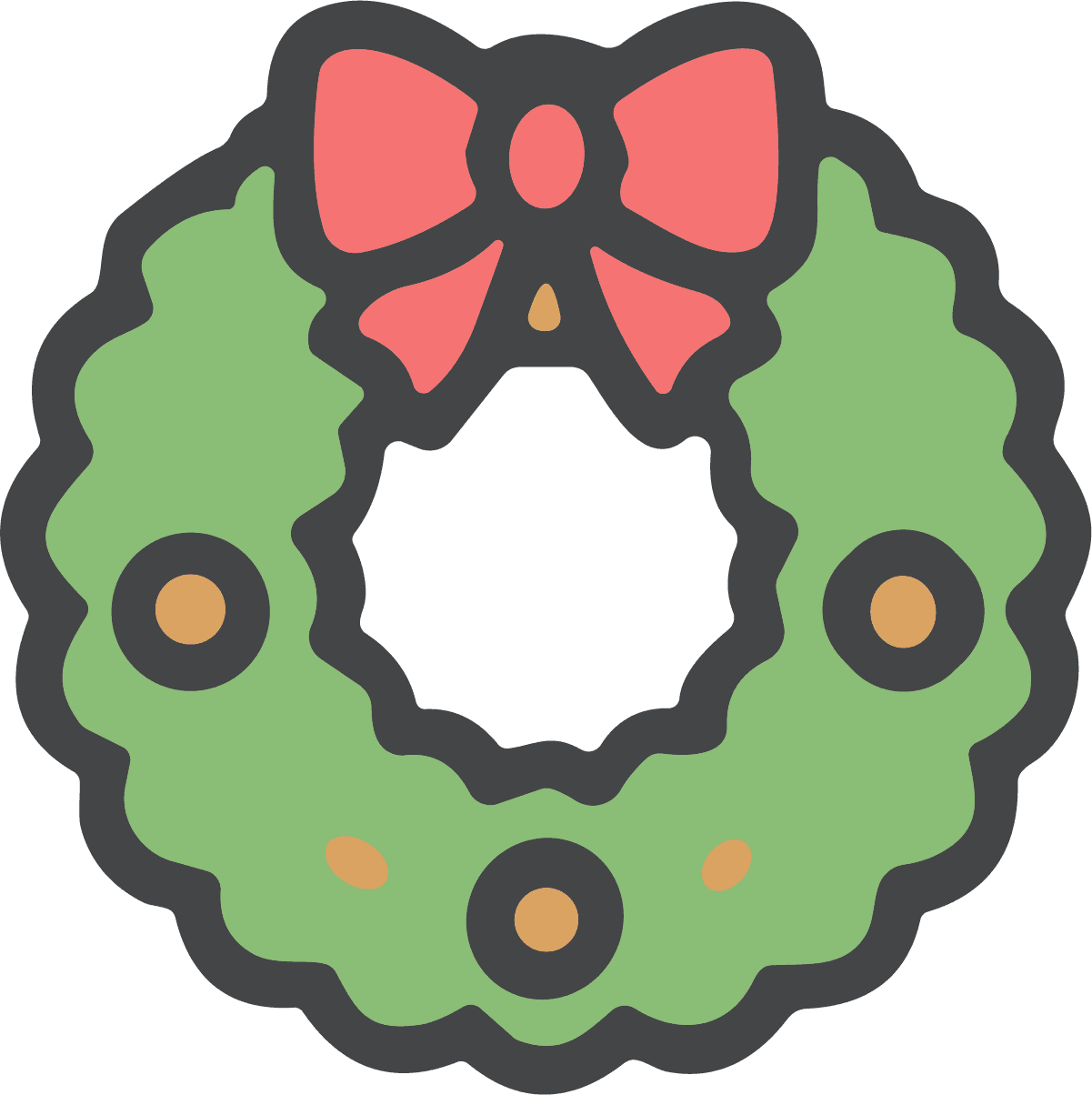 Christmas Wreath SVG Festive Holiday Vector - Image 1