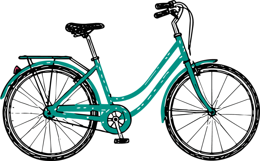City Bicycle SVG Sketchy Line Vector