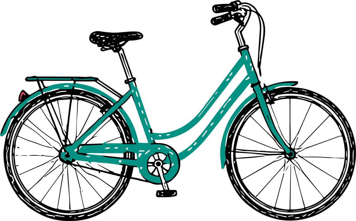 City Bicycle SVG Sketchy Line Vector - Image 1