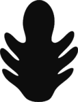Clawed Footprint SVG Bold Silhouette Vector