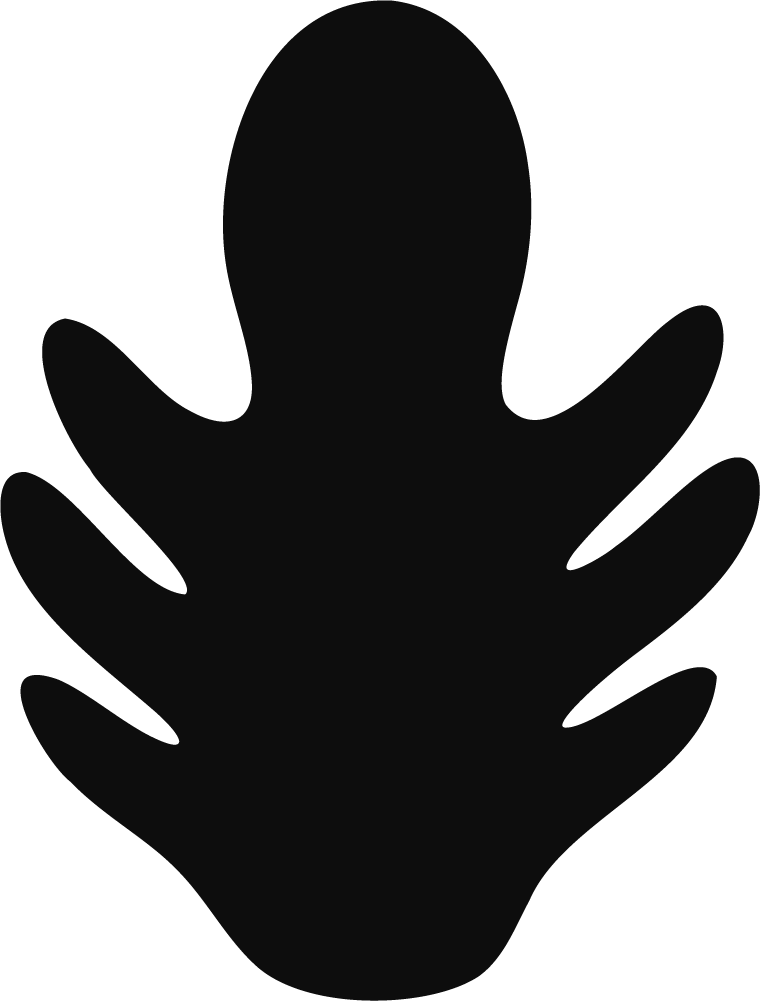 Clawed Footprint SVG Bold Silhouette Vector