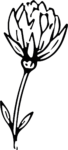 Clover Flower SVG Bold Outline Vector