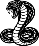 Cobra Snake SVG Bold Black Vector