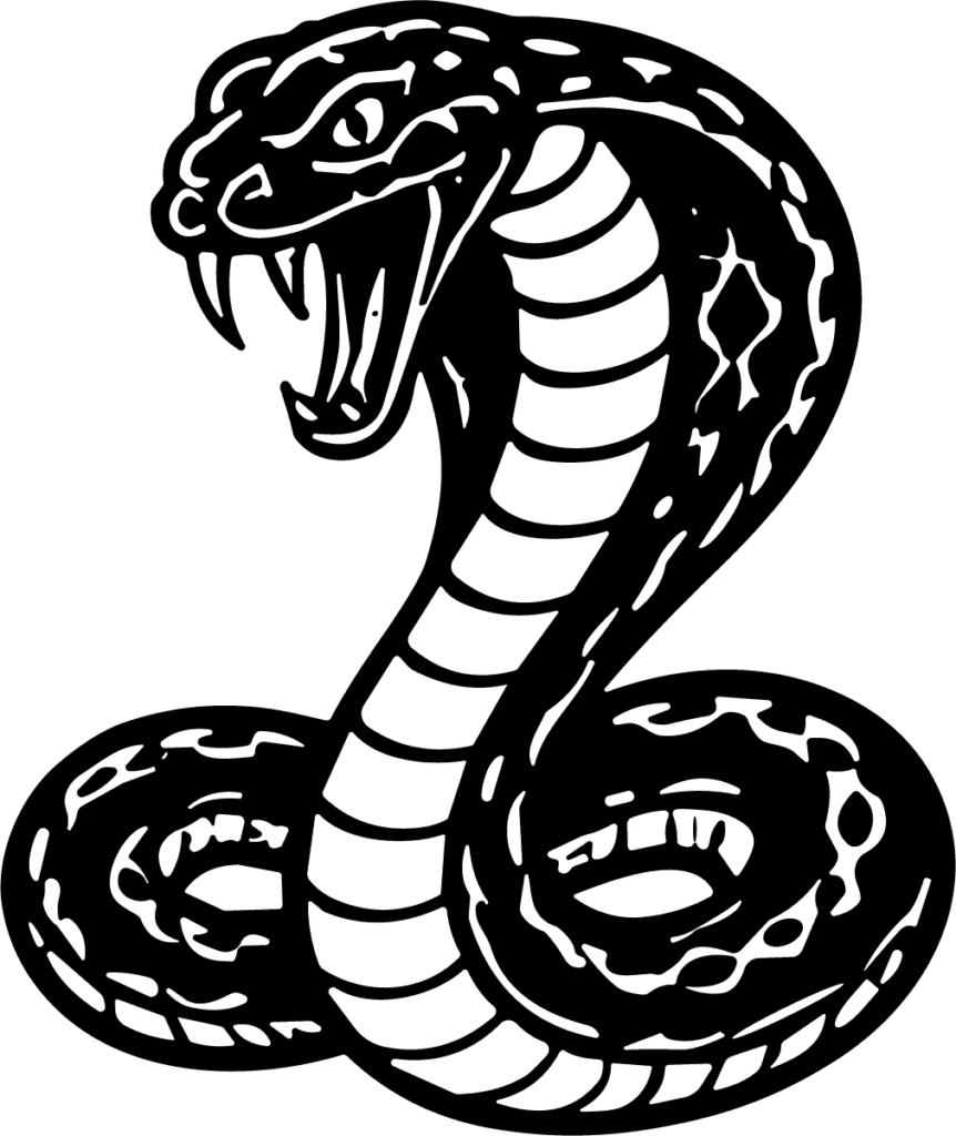 Cobra Snake SVG Bold Black Vector