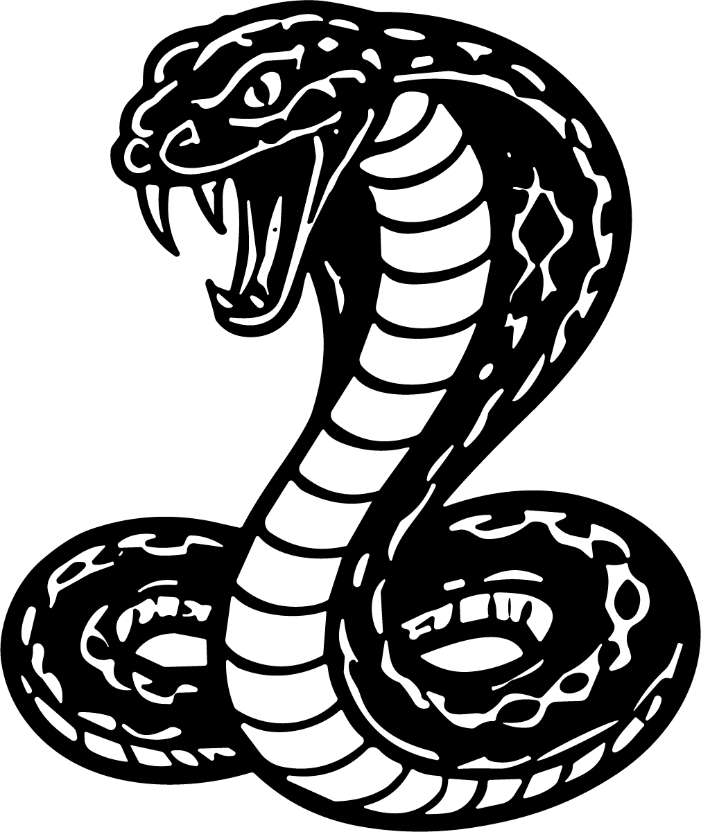 Cobra Snake SVG Bold Black Vector - Image 1