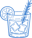 Cocktail Glass SVG Rustic Garnish Vector