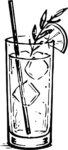 Cocktail Glass SVG Bold Sketch Vector