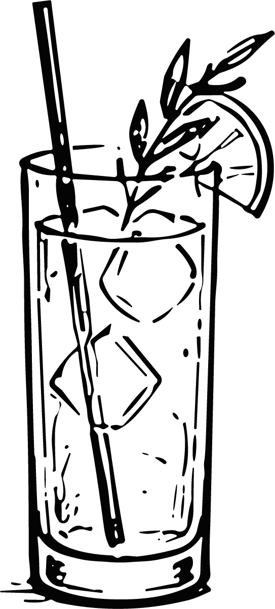 Cocktail Glass SVG Bold Sketch Vector - Image 1