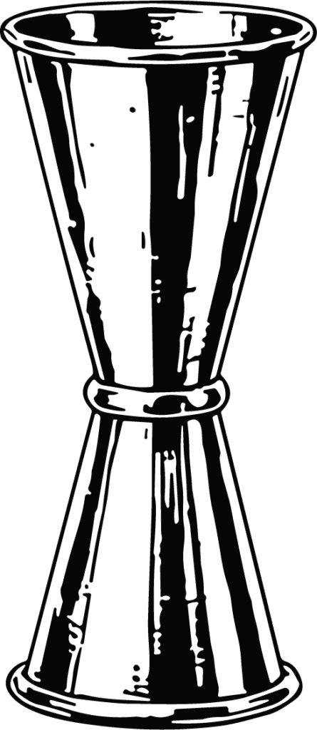 Cocktail Jigger Bold Metallic Sheen Vector