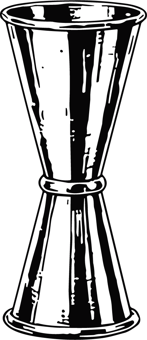 Cocktail Jigger Bold Metallic Sheen Vector - Image 1