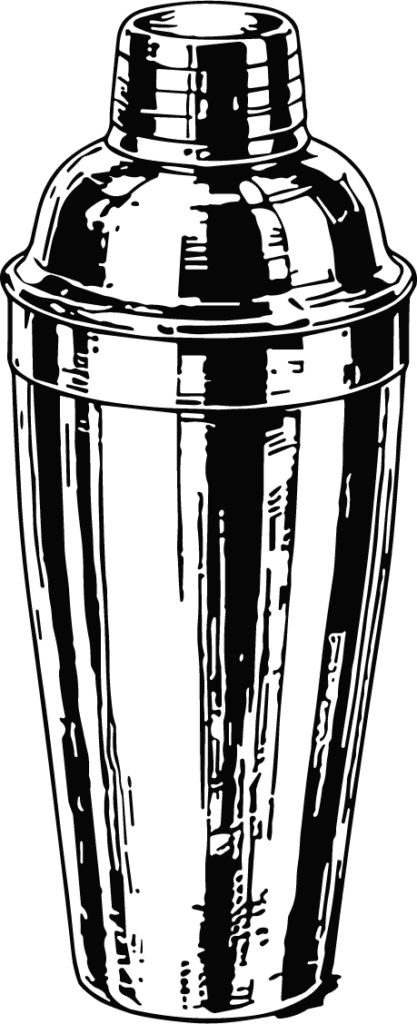 Cocktail Shaker Chrome Shine Vector