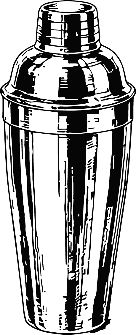 Cocktail Shaker Chrome Shine Vector - Image 1