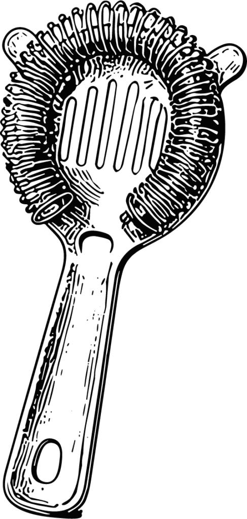 Cocktail Strainer Bold Sketch Vector