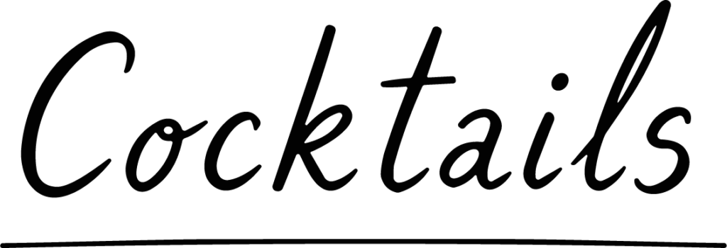 Cocktails Lettering SVG Flowing Script Vector