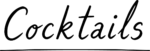 Cocktails Lettering SVG Flowing Script Vector