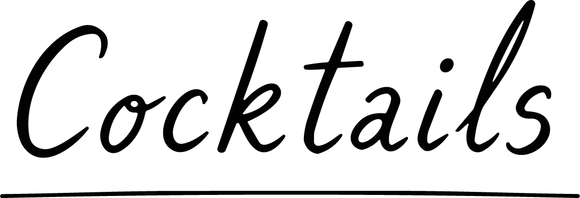 Cocktails Lettering SVG Flowing Script Vector - Image 1