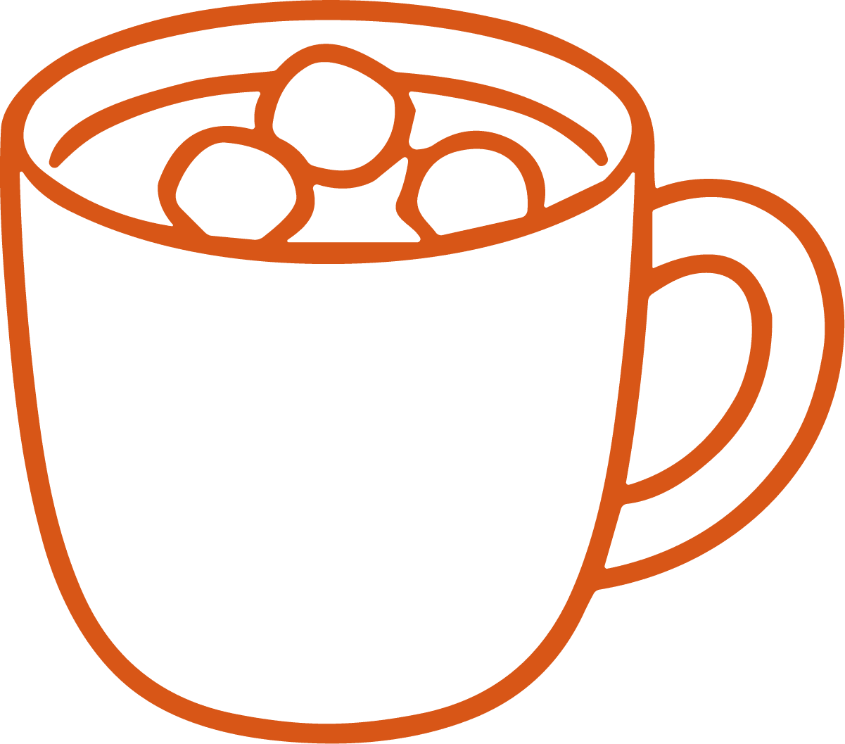 Cocoa Mug SVG Cozy Sketch Vector - Image 1