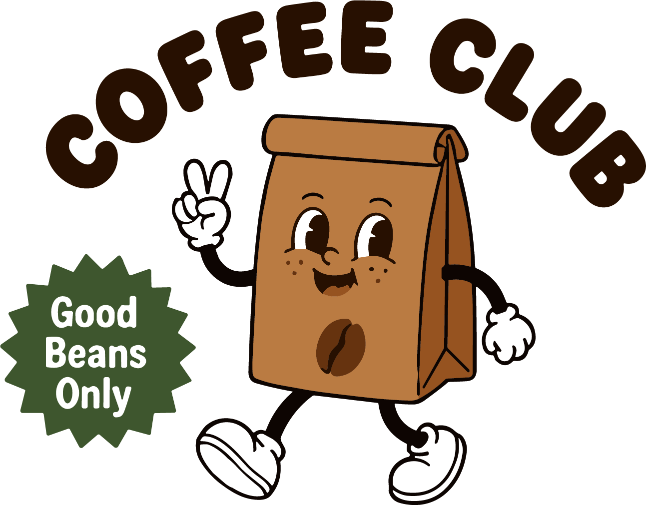 Coffee Bag Character SVG Cheerful Walking Vector - Image 1