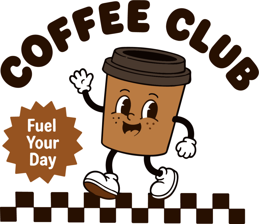 Coffee Cup Character SVG Walking Mascot Vector