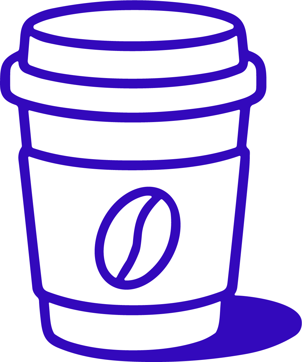 Coffee Cup SVG Bold Outline Vector - Image 1