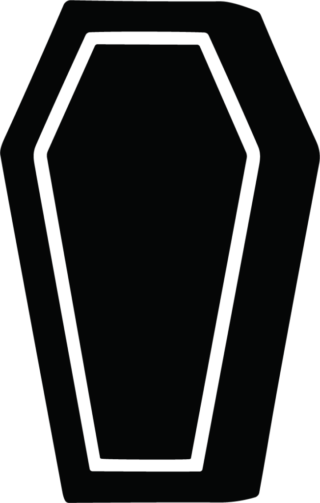 Coffin SVG Spooky Silhouette Vector