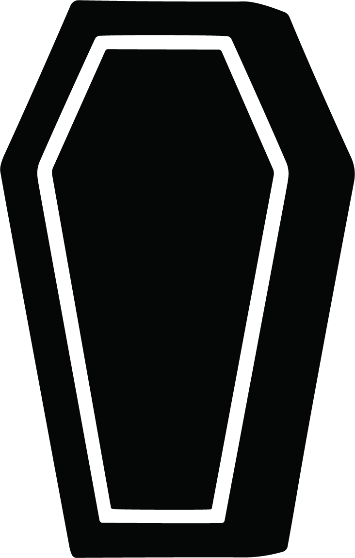 Coffin SVG Spooky Silhouette Vector - Image 1