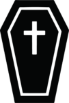 Coffin With Cross SVG Gothic Silhouette Vector