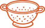 Colander SVG Hand-Drawn Kitchenware Vector
