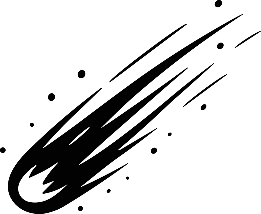 Comet SVG Streaking Cosmic Vector
